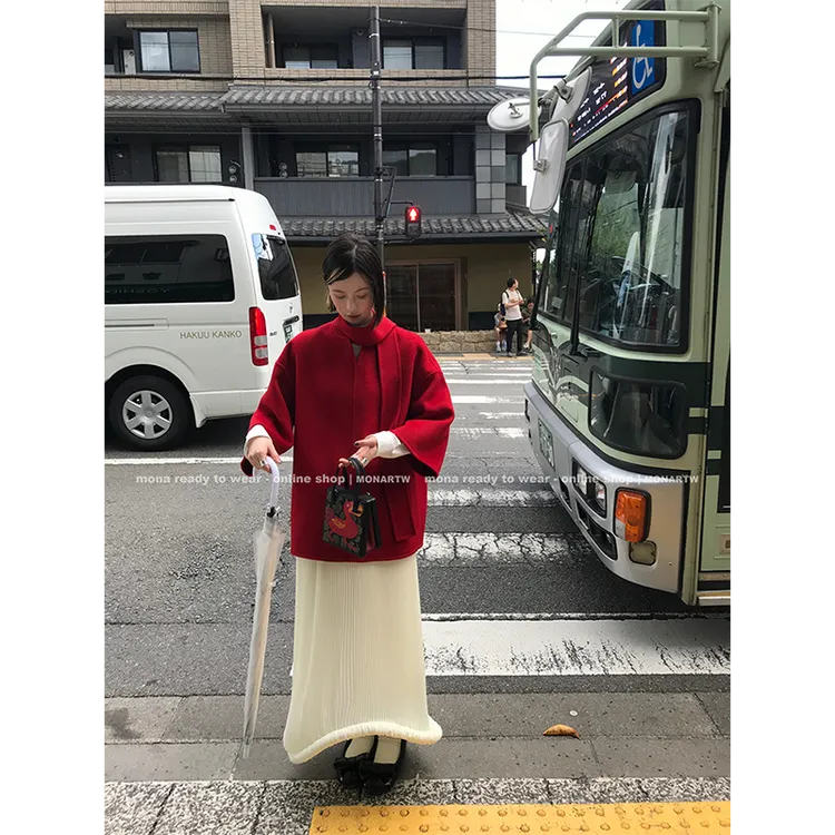 【Mona张绮贤】MONA 不对称设计小众 高腰半裙 O125G08303