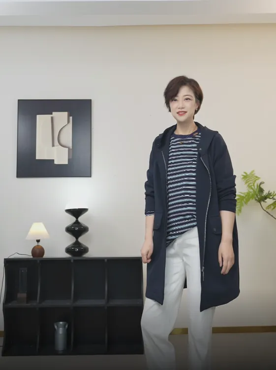 【U.M】御风连帽中长宽松风衣显瘦百搭简洁款