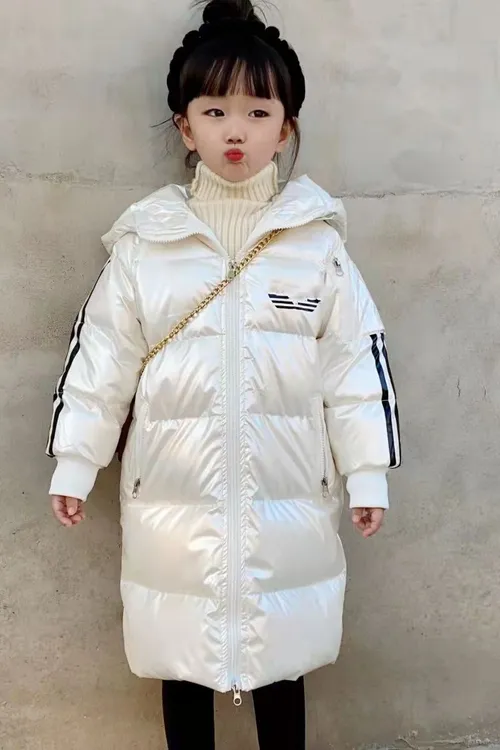 新款儿童羽绒服男女长款保暖中大童中长款小童厚款加厚
