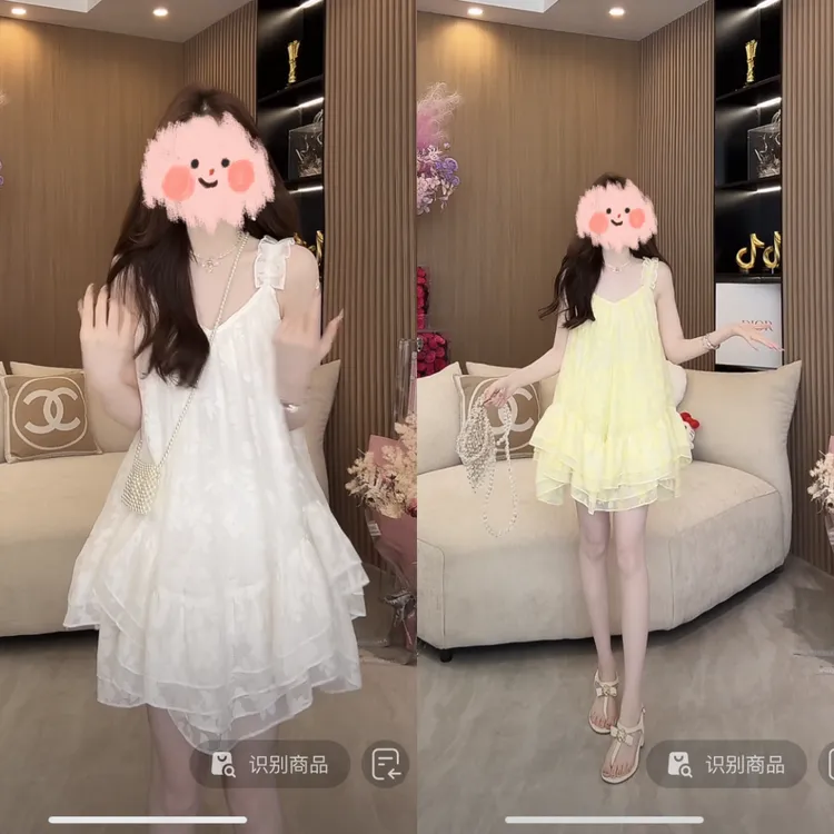 2025夏季新款设计感十足甜美公主风露思穿搭连衣裙