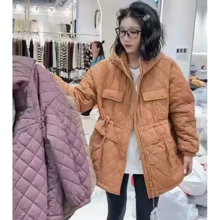 冬季新款欧韩大码中长款二棉女棉服外套2532
