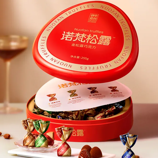 诺梵金松露巧克力礼盒装可可脂零食情人节礼物送女友送男友255g