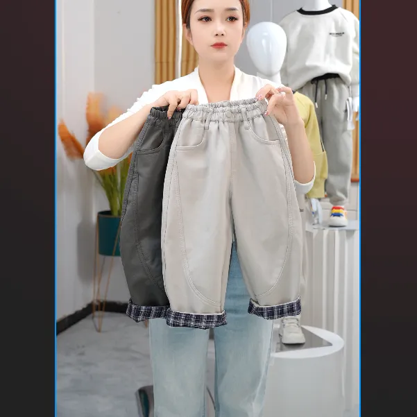 【一体绒】儿童裤子秋季长裤潮休闲裤男童宽松韩版