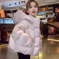 米米哈罗【雪国漫游】女童白鸭绒羽绒服冬装宽松保暖外套D250133