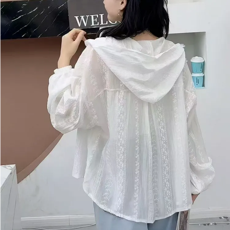 法式设计感时尚防晒衣女2025年夏季新款洋气休闲连帽防晒服外套