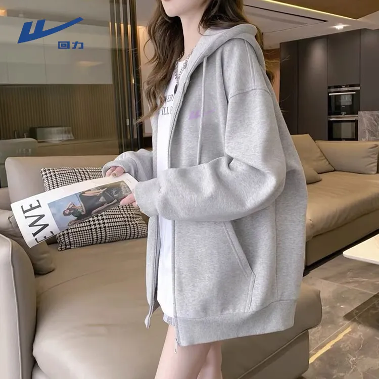 回力潮牌卫衣外套女2025年新款爆款设计感小众休闲百搭连帽卫衣潮