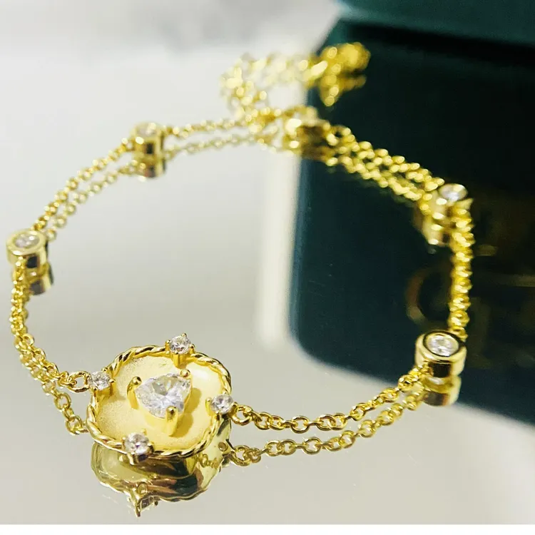 925银合成锆石手链 【方糖·心动】女款不掉色送礼小众设计礼盒手链