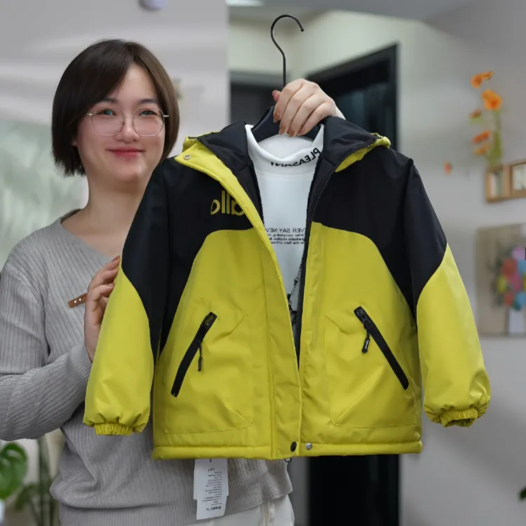 【三防加绒加厚】冬季新品男女童装冲锋衣外套棉服宽松韩版洋气