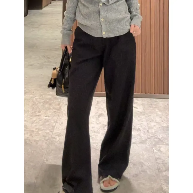 【痘痘私服】|【黑豹纹】低调时髦豹纹直筒裤