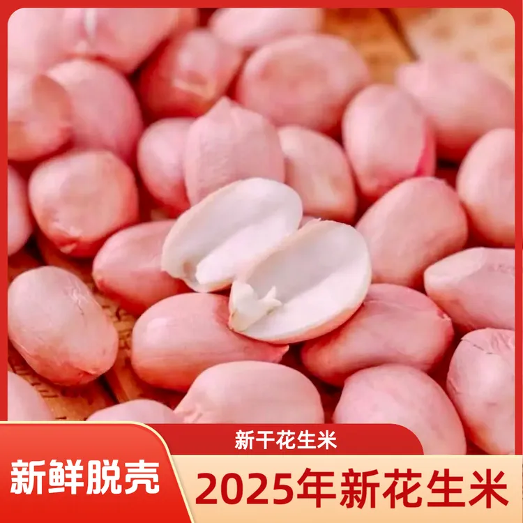 2025年新上市干花生米河南南阳大白沙粉白皮生新鲜菜现脱壳农家