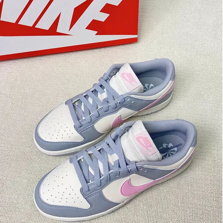 NIKE耐克 DUNK LOW 女款低帮灰粉色复古百搭运动休闲板鞋官方正品
