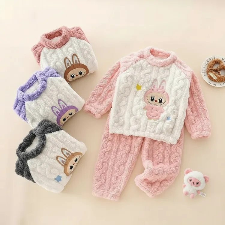 【上新福利】女童家居服儿童睡衣1-10岁加厚洋气可爱女宝宝秋冬套装