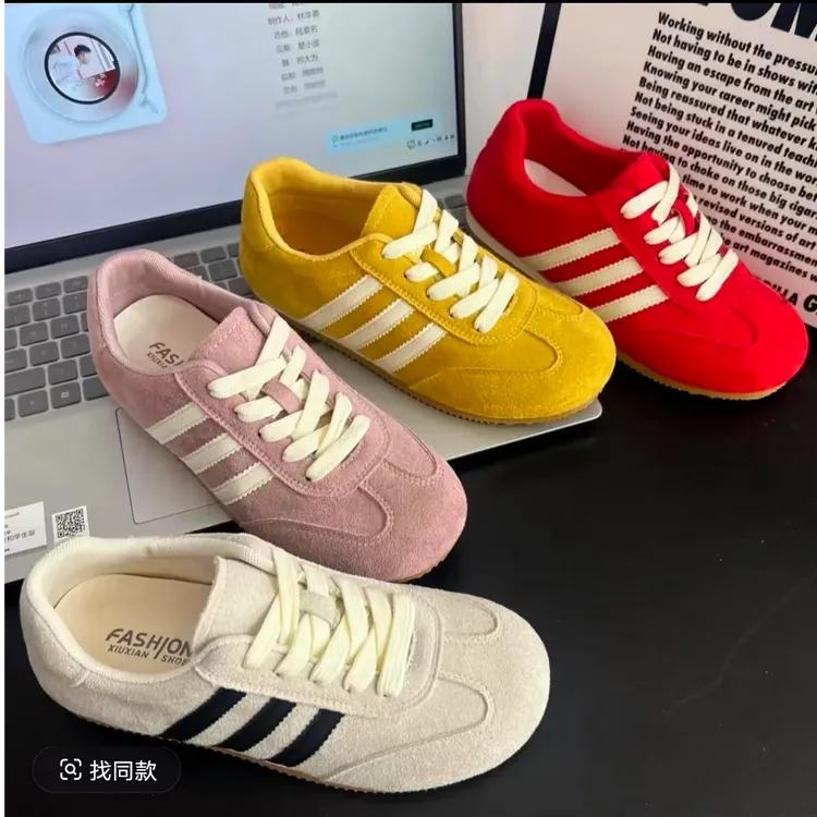 德训鞋女2025春季新款爆款复古百搭运动休闲平底板鞋轻便夏季