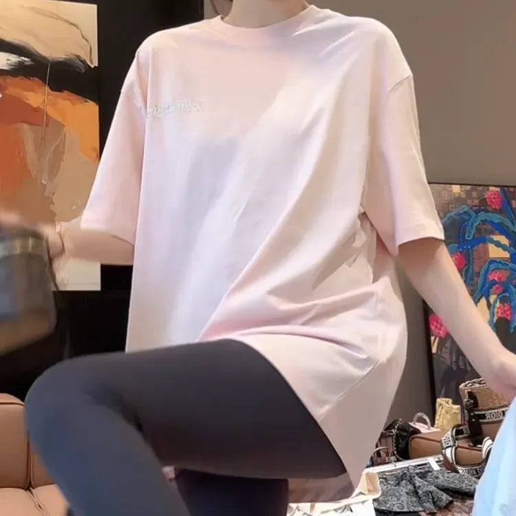 设计感简约百搭洋气时尚宽松潮流休闲半袖T恤女2025夏季新款上衣