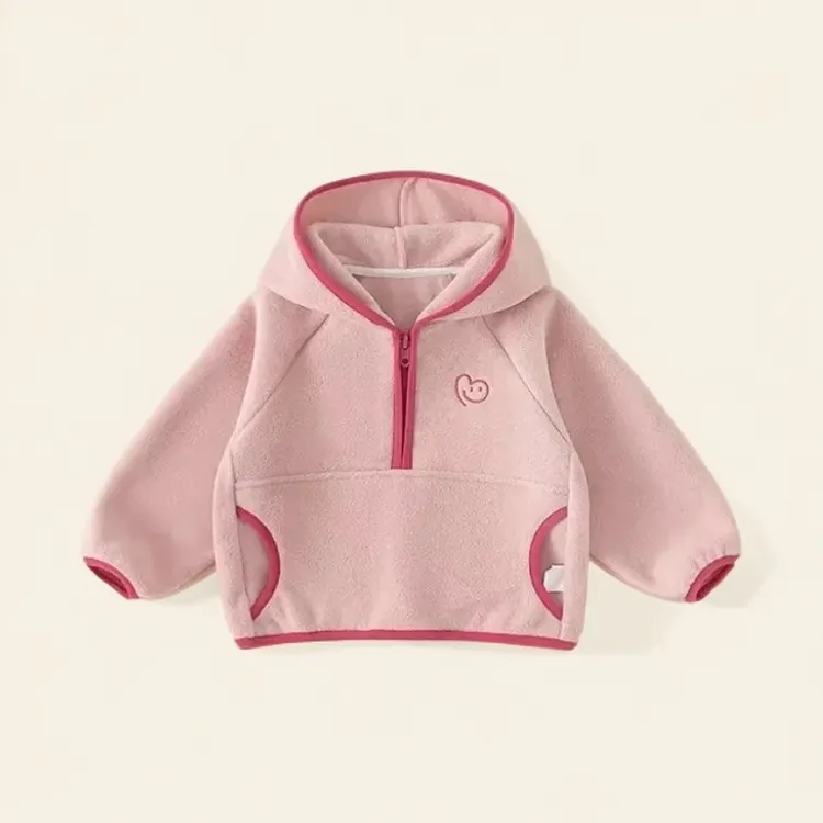 女童卫衣儿童外套2025秋季新款宝宝毛加绒毛衣春秋摇粒绒上衣绒衫