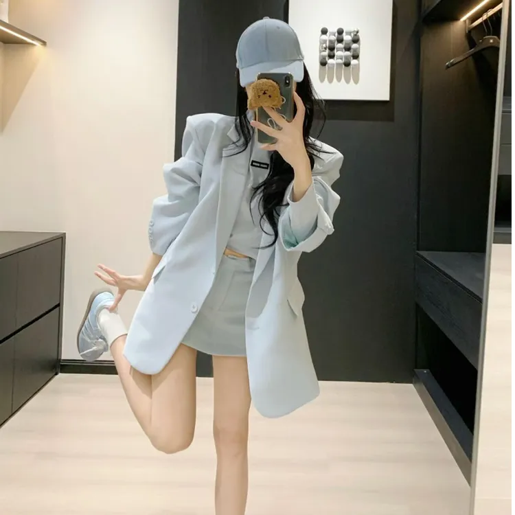 女装春夏季时尚新款韩系内搭显瘦洋气通勤宽松外套百搭韩版裙子女