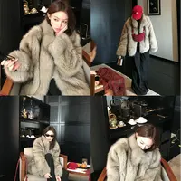 COCO皮草“小步舞曲”可翻可立领芬兰SAGA进口狐狸毛腹毛皮草外套