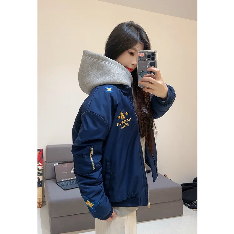 HandSeven国潮美式设计感棉服外套冬季保暖宽松休闲复古潮流加厚