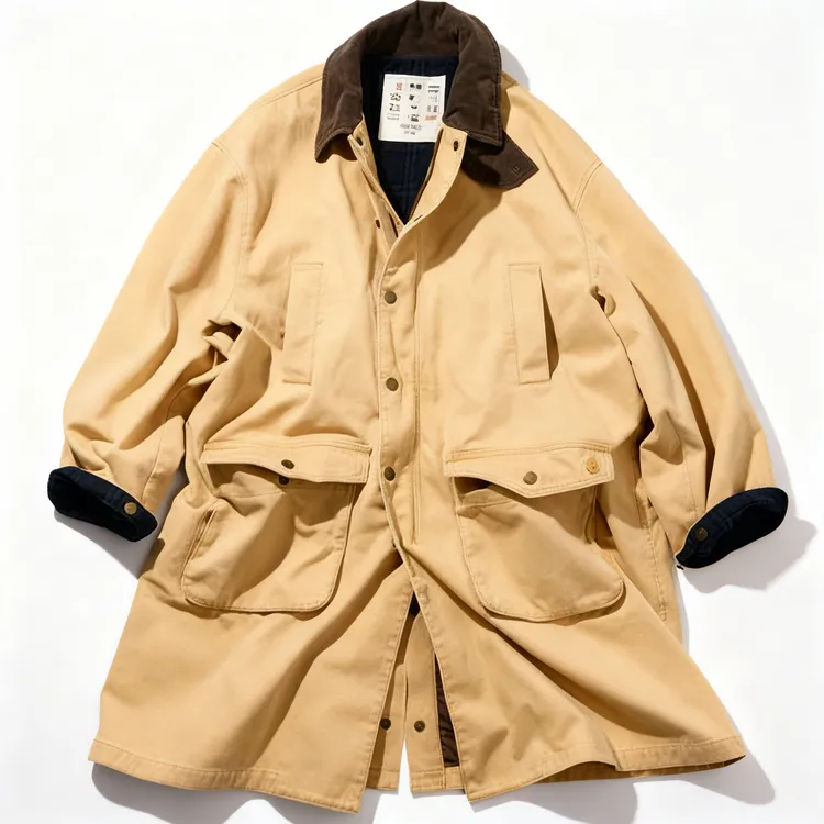 【外套】NA家-JP日本海外25新款风衣外套男款复古做旧高级感00289WT