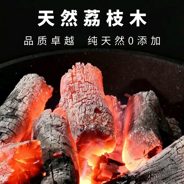 5.5斤烧烤烤火取暖炭无烟环保家用荔枝木炭围炉煮茶专用木炭烤肉