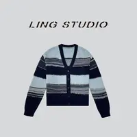 LING/STUDIO『星尘纪』绵羊毛秋冬百搭休闲减龄V领毛衣开衫5092609