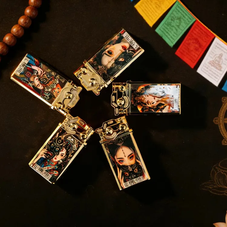 金属复古创意精美防风防爆可充气耐用高颜值定制打火机