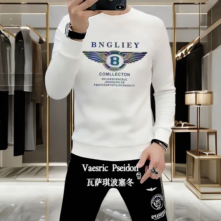 Vaesric Poseidon/瓦萨琪波塞冬卫衣男秋冬新款休闲保暖长袖修身