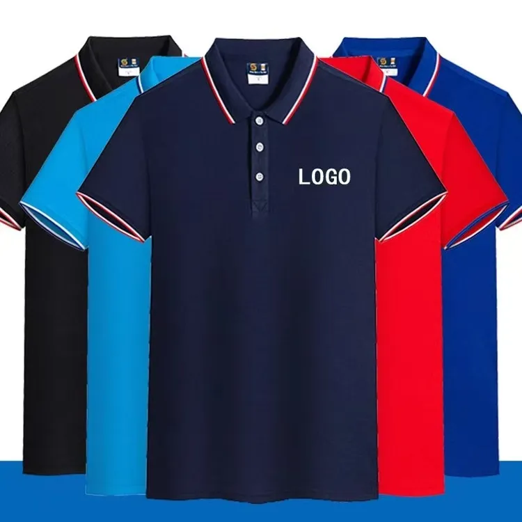 夏季速干工装翻领POLO衫定制T恤工作服工衣商务polo短袖印字LOGO