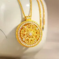 铜合金吊坠 【肖邦链+罗盘吊坠】新中式时来运转锁骨链八宝罗盘吊坠