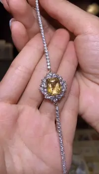 手链银S925镶嵌黄晶034手链