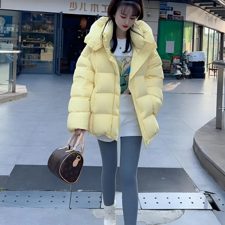 [NN]欧货原版糖果色90白鸭绒连帽可拆帽韩版羽绒服