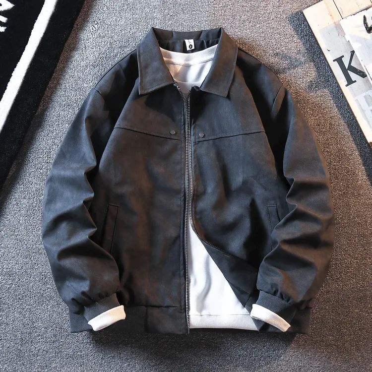 2025新款痞帅宽松高级感pu皮夹克美拉德vibe风美式复古皮衣外套男
