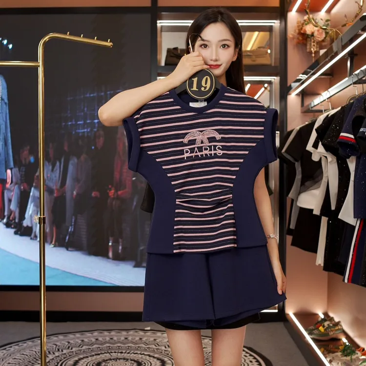 【恬恬】【19】时尚新款条纹设计感洋气气质套装JC-A3483