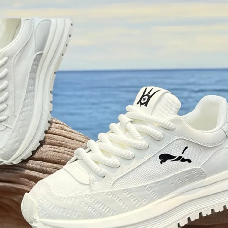 男鞋时尚百搭软底舒适运动阿甘鞋2025夏季新款网面透气运动鞋男