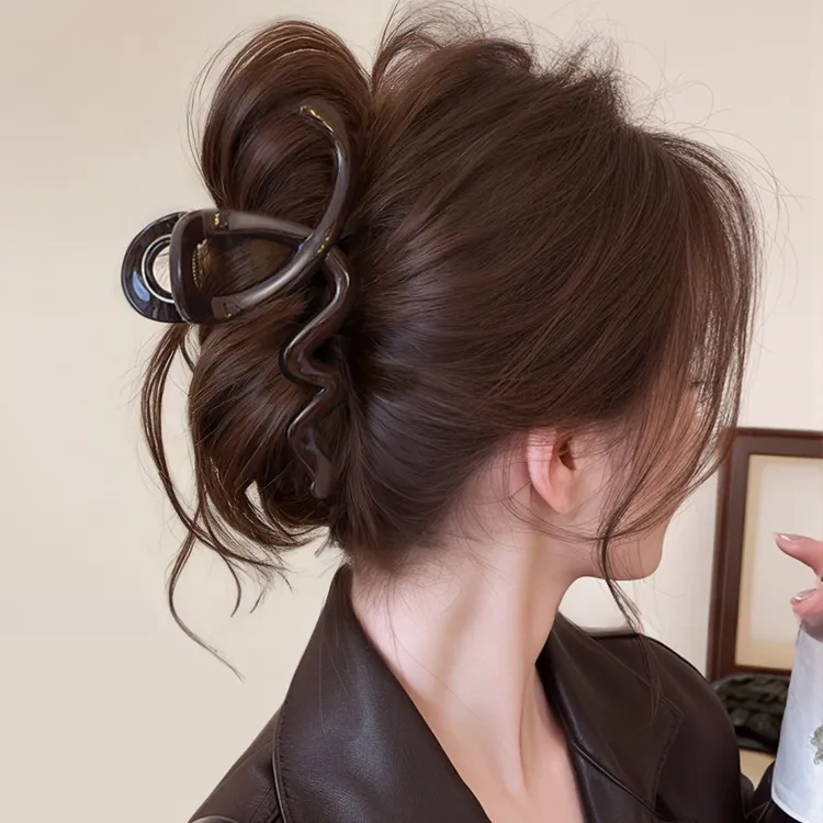 复古波浪抓夹女高级感2026新款大号发量多发夹后脑勺盘发鲨鱼夹子商品图