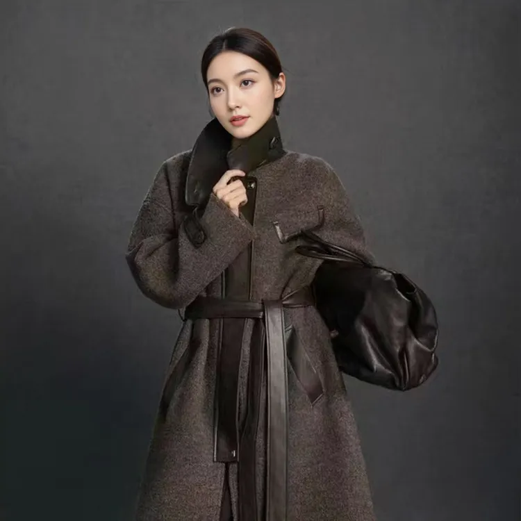 【新KAIROS.澳毛CK】TG复古英伦风时尚羊毛大衣秋冬长款大衣20268