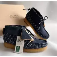 Clarks其乐牛皮低跟女鞋厚底复古潮流休闲袋鼠鞋-261687064