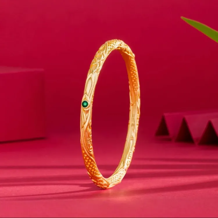 足银手镯 哪吒同款乾坤圈纯银999手镯女国风情人节礼物情侣款镯子