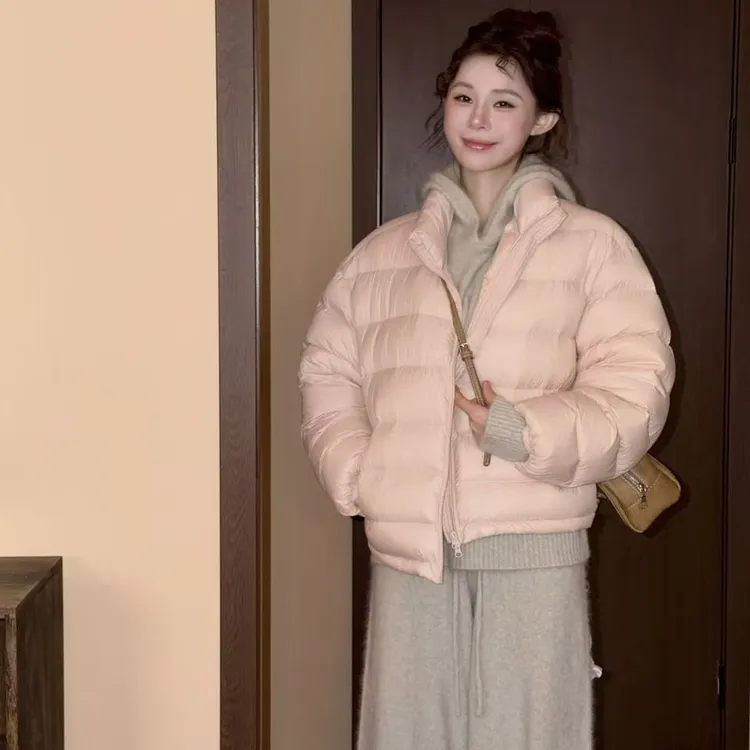 白鸭绒 排骨羽绒服 158g 玲娜贝儿粉色羽绒服XMZH10713