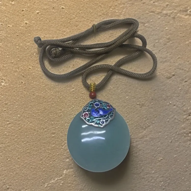 纯天然岫玉蓝水大护心镜多样性随机发一