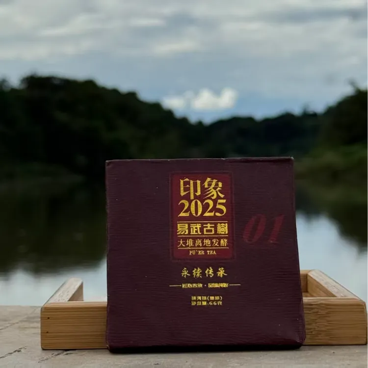  2025年《印象》易武古树熟茶//大堆离地发酵//普洱熟茶 66g/块