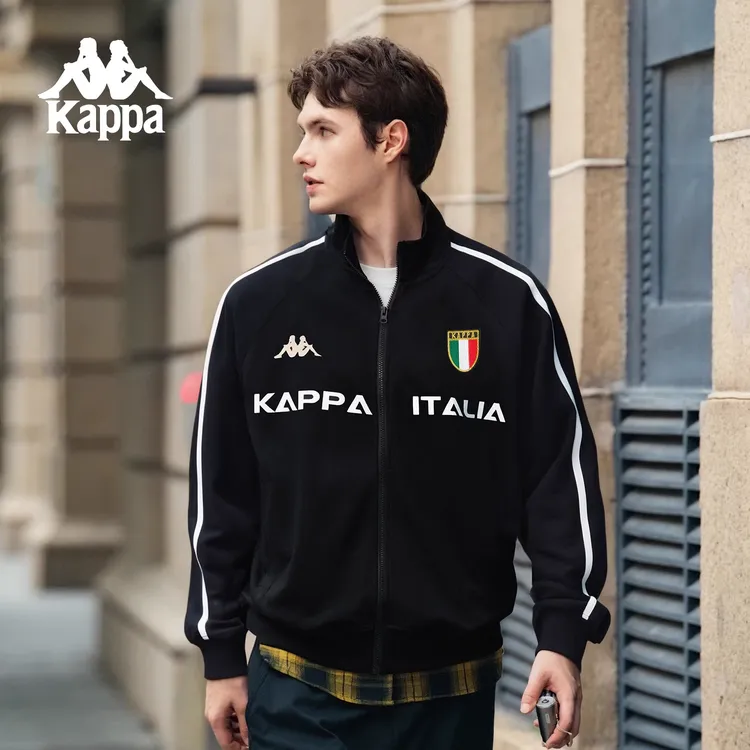 Kappa/卡帕运动外套秋季新款美式泽西风高街休闲开衫上衣情侣款