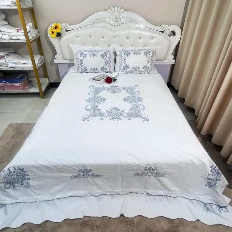 7860棉布刺绣双人四件套-200X230/230X250/50X70