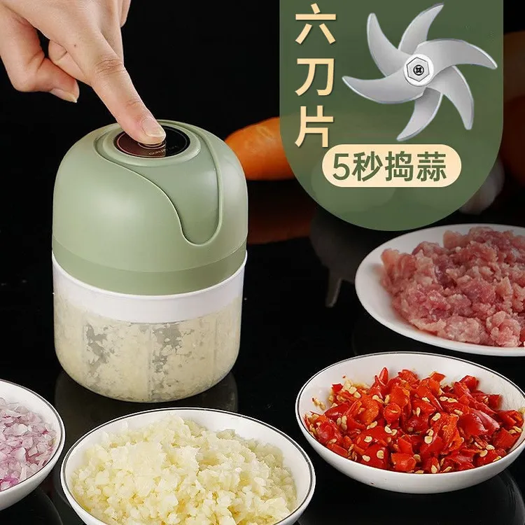 新疆西藏包邮电动蒜泥神器厨房捣蒜器压蒜无线蒜蓉大号厨房压蒜