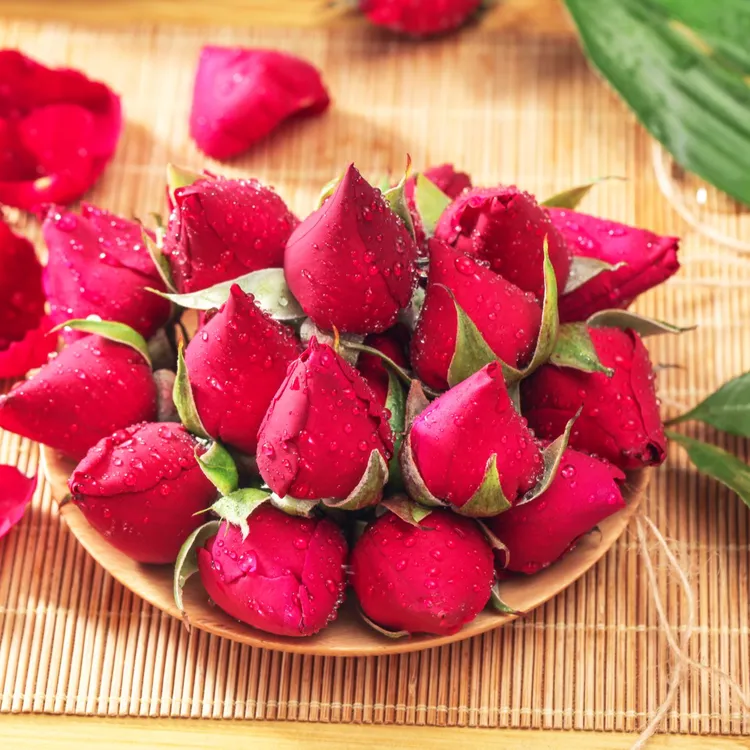 云南食用玫瑰花鲜花苞新鲜1斤墨红玫瑰花瓣骨朵酵素纯露花酱花醋