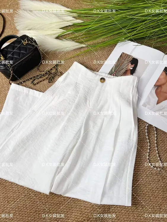 【早拍早发+运费险】高腰莱赛尔亚麻阔腿裤夏季慵懒风垂感显瘦长裤