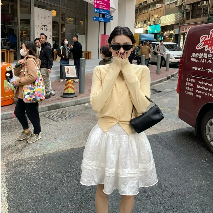 2025早春新款时尚针织开衫气质显瘦洋气休闲百搭温柔气质长袖上衣