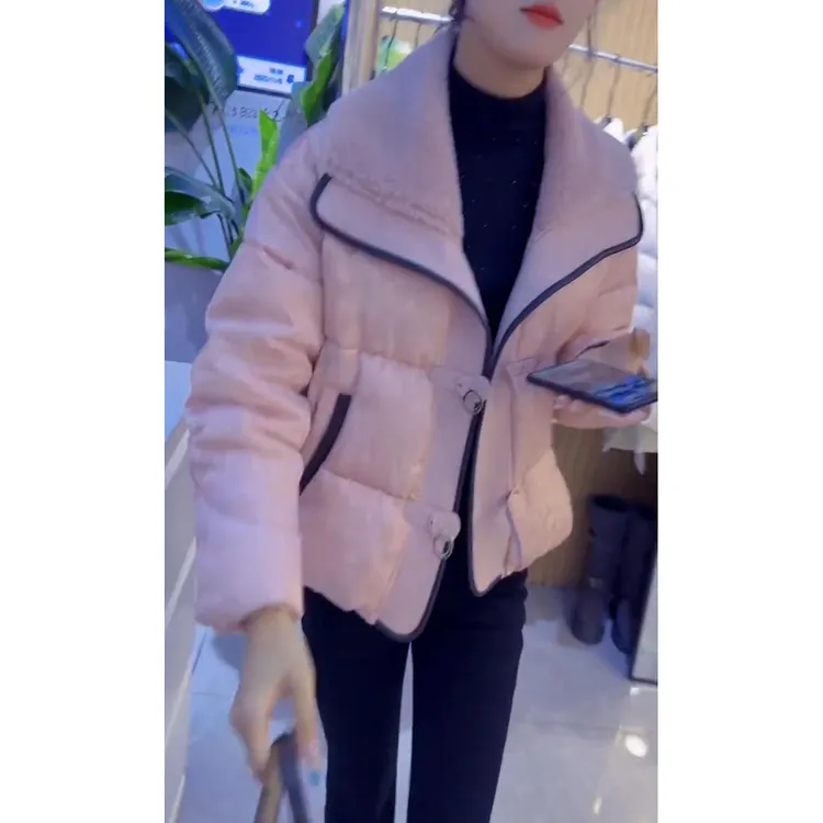 时尚棉衣显白气质欧版棉服外套女冬季新款大码宽松慵懒2025袄子