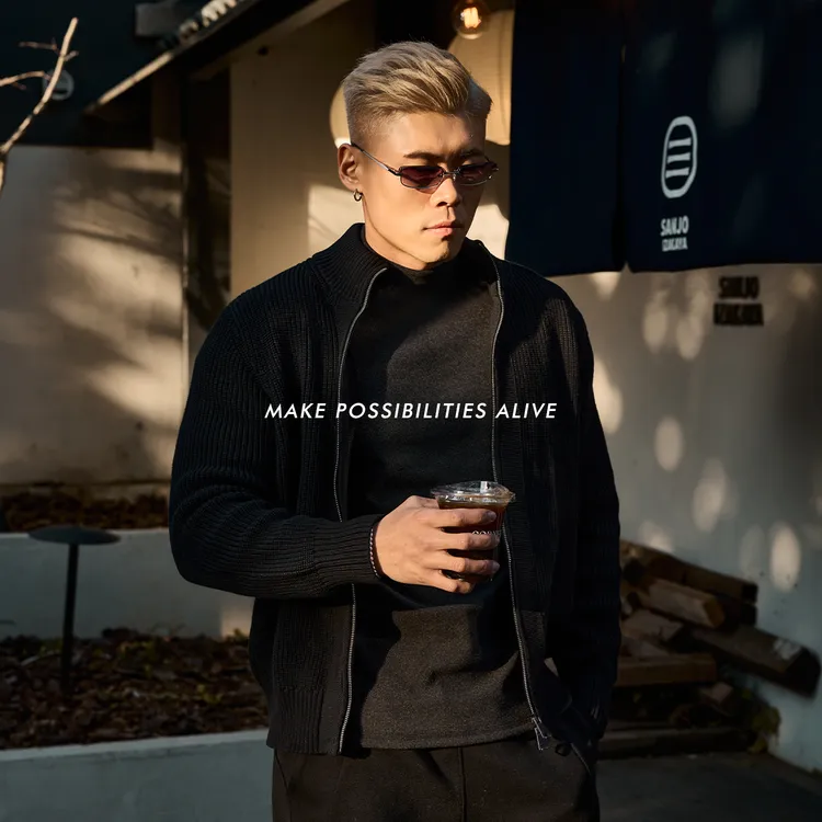 MPA PumpClub冬季美式重磅940g三纱针织纯棉绞花拉链毛衣休闲外套