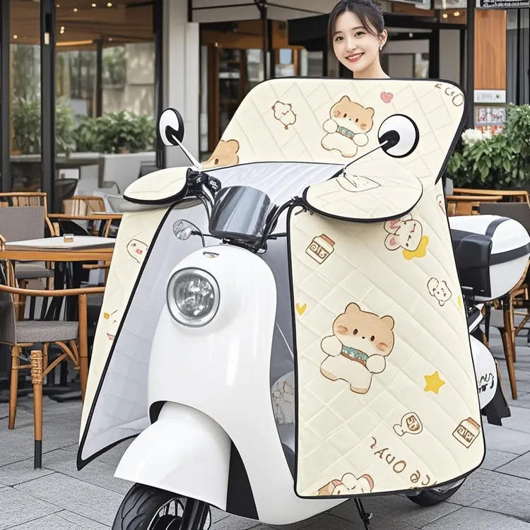 斗篷式挡风被夏季防水电动车挡风衣四季通用防晒遮阳电瓶车挡风罩